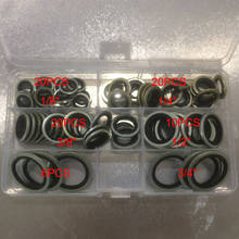 76 PCS Self Centering Metal Rubber Bonded Drain Plug Oil O Ring Washer Seal Combined Washer Sealing Ring Plastic Box Kit Set 2024 - buy cheap