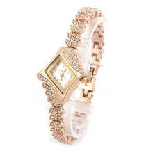 Женские часы, новые модные часы, женские кварцевые часы с кристаллами, браслет ромбов, женские наручные часы, Relogio Feminino Reloj Mujer #917 2024 - купить недорого