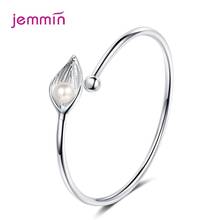 Beautiful 925 Sterling Silver Bangles Pearl Cuff Bangles & Bracelets Women Accessories Friendship Gift Fine Jewelry 2024 - buy cheap