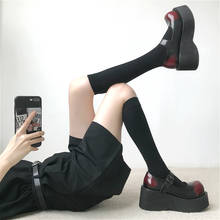 Zapatos góticos para mujer, tacones de plataforma estilo japonés Jk Harajuku Mary Jane, Lolita de Pu, Loli oscuro, zapatos de verano Punk para chicas 2024 - compra barato