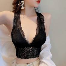 2021 Summer Women Lace Sexy Top Sun Sleeveless Solid Tops Unpadded Bralette Bra Bustier Club Crop Tank 2024 - buy cheap