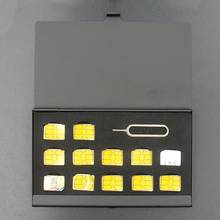 Алюминиевый Портативный ящик для хранения SIM-карты Micro Pin для Apple Samsung 56, защитный чехол для хранения SIM-карт 2024 - купить недорого