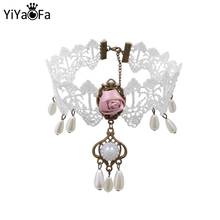 YiYaoFa Vintage Choker Necklace Gothic False Collar Statement White Lace Necklace for Women Accessories Lady Party Jewelry GN-43 2024 - buy cheap