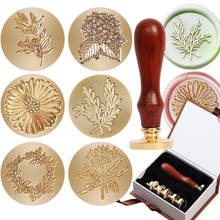 6pc Standard Stamp Suit Replaceable Plant Sealing Wax Diversiform Signet Stamps For Letter Postage Envelop Wedding Invitation 2024 - buy cheap