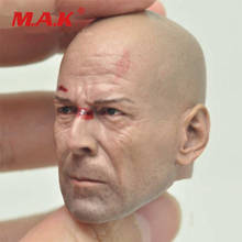 Figuras de acción masculinas de 12 ", escultura de cabeza de Bruce Wils, escultura de cabeza a escala 1/6, 1/6 2024 - compra barato