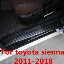 stainless steel welcome pedal refires door sill strip parts Interior decoration Auto Accessories For toyota sienna 2011-2018 2024 - buy cheap