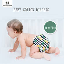 Pantalones de entrenamiento de algodón para bebé, bragas de tela reutilizables, impermeables, cambiantes, 5 uds. 2024 - compra barato