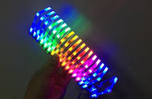 KS16-Columna de Luz LED con espectro de música, Cubo de luz de cristal de ensueño con voz, pantalla de nivel LED, Kit de producción electrónica, Torre VU, bricolaje 2024 - compra barato