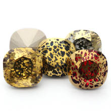 Xiaopu série de pára dourada retrô quadrado k9, strass solto com cola em cristal para roupas artesanato, joias diy 2024 - compre barato