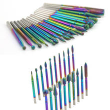1pc Rainbow Diamond Nail Drill Bit Milling Cutter Electric Manicure Nail Drills Bits Cuticle Clean Burr Nail Tools Accessories 2024 - buy cheap