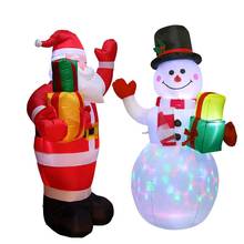 Figura de luz nocturna de Papá Noel inflable, juguetes para niños, decoración para fiestas de Año Nuevo, regalos de navidad 2024 - compra barato