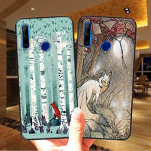 Birches Wish Kitsune Fox Deer Phone Case For Huawei Honor 30 9 10 20 10X Lite Pro 10i 20i 30i 8X 9X 8C Y9 Black Silicone Cover 2024 - buy cheap