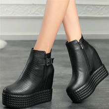 Oxfords sapatos de salto alto couro legítimo feminino, sapatos casuais com plataforma ponta redonda 2024 - compre barato