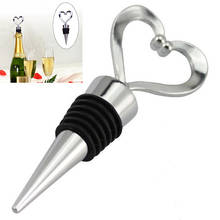 1PCs Stainless Steel Heart Wine Stoppers Champagne Wine Bottle Stopper New Year Valentines Wedding Favors Gifts Cork Corkscrew 2024 - buy cheap