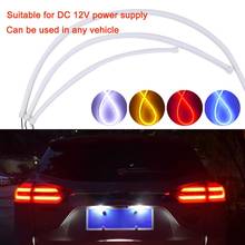 Tira de guía LED para coche, cinta de flujo de dos colores ultrafina para circulación diurna, luz de ojo de lágrima, accesorios para coche, luz Led 2024 - compra barato