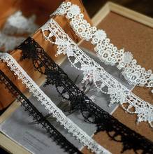 3 Meters White Black Water Soluble Lace Trim Ribbon Embroidered  DIY Handmade Wedding Dress necklace Trims Sewing Supplies Craft 2024 - buy cheap