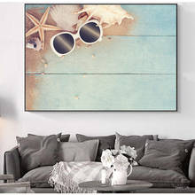 Lienzo artístico de Conch Seastar Juicy, pinturas modernas de Miami Beach Vacation, vista al mar, para pared de sala de estar, impresión rectangular 2024 - compra barato