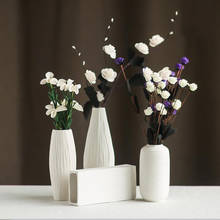 Europe Ceramic Vase For Office Home Decoration Desktop Flower Pots Arrangement Flower White Vase For Room Decor вазы 2024 - buy cheap