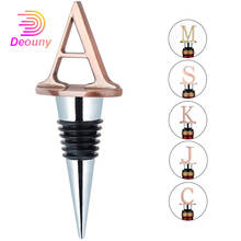 DEOUNY Bottle Plug Wine Stoppers Stainless Steel Letters Wine Stopper Silicone Reusable Wine Beverage Bar Kitchen Accessories 2024 - buy cheap