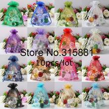 Organza Bag, Gift Bags Jewelry Pouches , Weddings, Party, Favor Bags  10pcs/lot 2024 - buy cheap