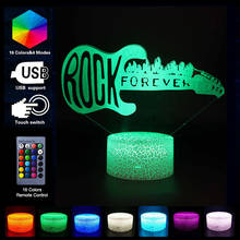 3D Novelty Guitar Lava Lamp Night Light For Children LED 16 Colors Romote Control Table Lamp Bedroom Decor Kids Birthday Gifts 2024 - buy cheap