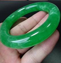 Pulsera de jade verde de objetos antiguos, antigüedades, De La Dynasty Qing, barra redonda, de hielo y cera, envío gratis 2024 - compra barato