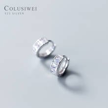 Colusiwei Dazzling CZ Hoop Earrings for Wedding Engagement Real 925 Sterling Silver Ear Hoops Women Statement Luxury Jewelry 2024 - buy cheap