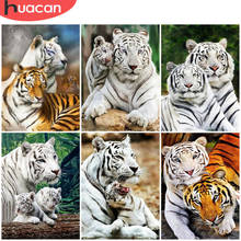 HUACAN 5D Diy Diamond Painting Kits Animal Tiger Mosaic Embroidery Cross Stitch Home Decoration Wall Sticker 2024 - buy cheap