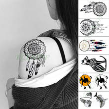Waterproof Temporary Tattoo Sticker Dream Weaving Feather Whale Sea Fake Tatto Hand Arm Foot Flash Tatoo for Kid Girl Men Women 2024 - buy cheap