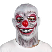 Clown Mask Halloween Fancy Dress Party Latex Terror Headgear Weird Dress Up Scary Evil Clown Horror Dense Teeth 2024 - buy cheap