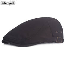 XdanqinX Adult Men's Cotton Berets Simple And Stylish Tongue Caps Adjustable Size Men Sports Cap Snapback Hat Bone Dad's Hats 2024 - buy cheap