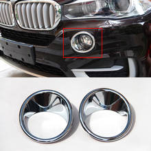 Front Fog Lamp Decoration Cover Trim Kits For BMW X5 F15 2014-2018 ABS Chrome Car Accessories 2024 - buy cheap