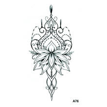 Водостойкие Временные татуировки Lotus Crown, мужские татуировки, цветочные временные тату наклейки, наклейки на тело, женские татуировки 2024 - купить недорого