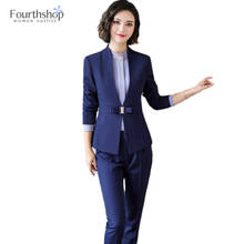 Two Piece Set Women Pants Suits Office Lady Business Work Jacket Blazer Set Plus Size Pantsuits Female Autumn Winter 2021 4XL 2024 - buy cheap