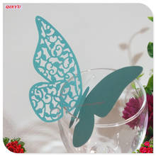 50/100pcs Butterfly Wine Glass Laser Cut Paper Name Card for Cups Wedding Invitations Home Party Decorations 5zSH055 2024 - buy cheap