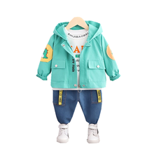 Baby Boys Girls Spring Autumn Clothes Children Fashion Letter Shirts Hooded Pants 3Pcs/sets Outfit Kids Cotton Casual Tracksuits 2024 - buy cheap