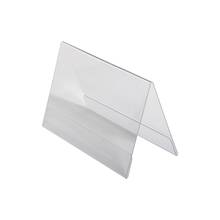 Pvc Clear Office Meeting Conference Desk Business Card Holder Name Tag Ticket Label Sign Holder V Shaped Slant Double Sides 2024 - buy cheap