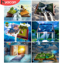 HUACAN Diamond Painting Book Waterfall Scenery 5D Diy Daimond Mosaic Cross Stitch Home Decor Diamond Art 2024 - buy cheap