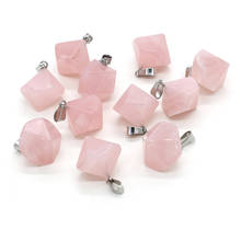 High Quality Rose Quartzs Pendant Natural Stone Irregular Pink Crystal Quartz Charms for DIY Necklace Earring Jewelry Making 2024 - buy cheap