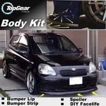 For TOYOTA Echo Yaris Platz Vitz Bumper Lip / Front Spoiler For TopGear Fans to Car Tuning / TOPGEAR Body Kit / Strip Skirt 2024 - buy cheap