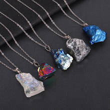 High Grad Geometric Irregular Natural Stone plated dazzle color plating for Women Pendant Chain health lucky Necklace Jewelry 2024 - buy cheap