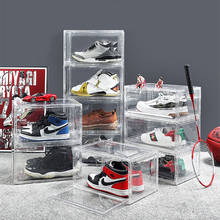 New Shoe Box HD Clear Sneaker Storage Box Shoe Wall Cabinet Dustproof Shoe Organizer Stackable for Sneaker Collector Best Store 2024 - buy cheap