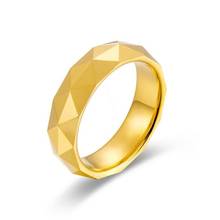 7mm losango tungstênio aço anel masculino festa de casamento jóias 2024 - compre barato