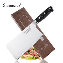 Sunnecko 6.5" Cleaver Knife Bone Cutter German 1.4116 Steel Blade Chinese Chopping Knife Sharp Kitchen Knives Wood Handle 2024 - buy cheap