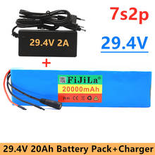 original 24V 20Ah 7S2P 18650 li-ion Rechargeable battery pack 29.4v 20000mAh electric bicycle moped Balancing scooter+2A Charger 2024 - buy cheap