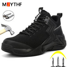 High Quality Work & Safety Boots Anti-smash Anti-puncture Safety Shoes Men Work Sneakers Indestructible Steel Toe Shoes Footwear 2024 - buy cheap