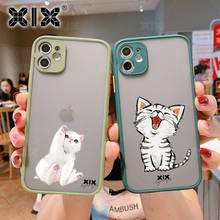 Xix iphone 11 caso gatos bonitos para iphone 12 pro max se 2020 7 8 plus x xs max xr macio pára-choques transparente fosco capa traseira 2024 - compre barato