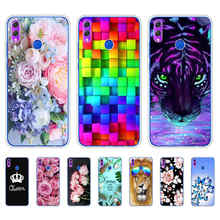 Silicone TPU Case For Huawei Honor 8X 8 X Soft Cartoon printing Case Protective cover for honor 8X fundas coque Cat Flowers 2024 - buy cheap