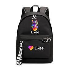 Likee vídeo app mochila likee mochila portátil mochila saco de escola para adolescentes meninas meninos estilos russos zíper bookbag 2020 novo 2024 - compre barato