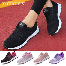 2021 Sneakers Women Shoes Flats Casual Ladies Shoes Woman Lace-Up Mesh Light Breathable Female neon sneakers 2024 - buy cheap